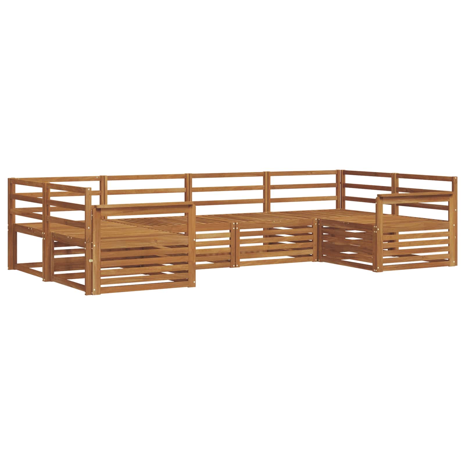 vidaXL Zestaw sof na zewnątrz 6 pcs Naturalny