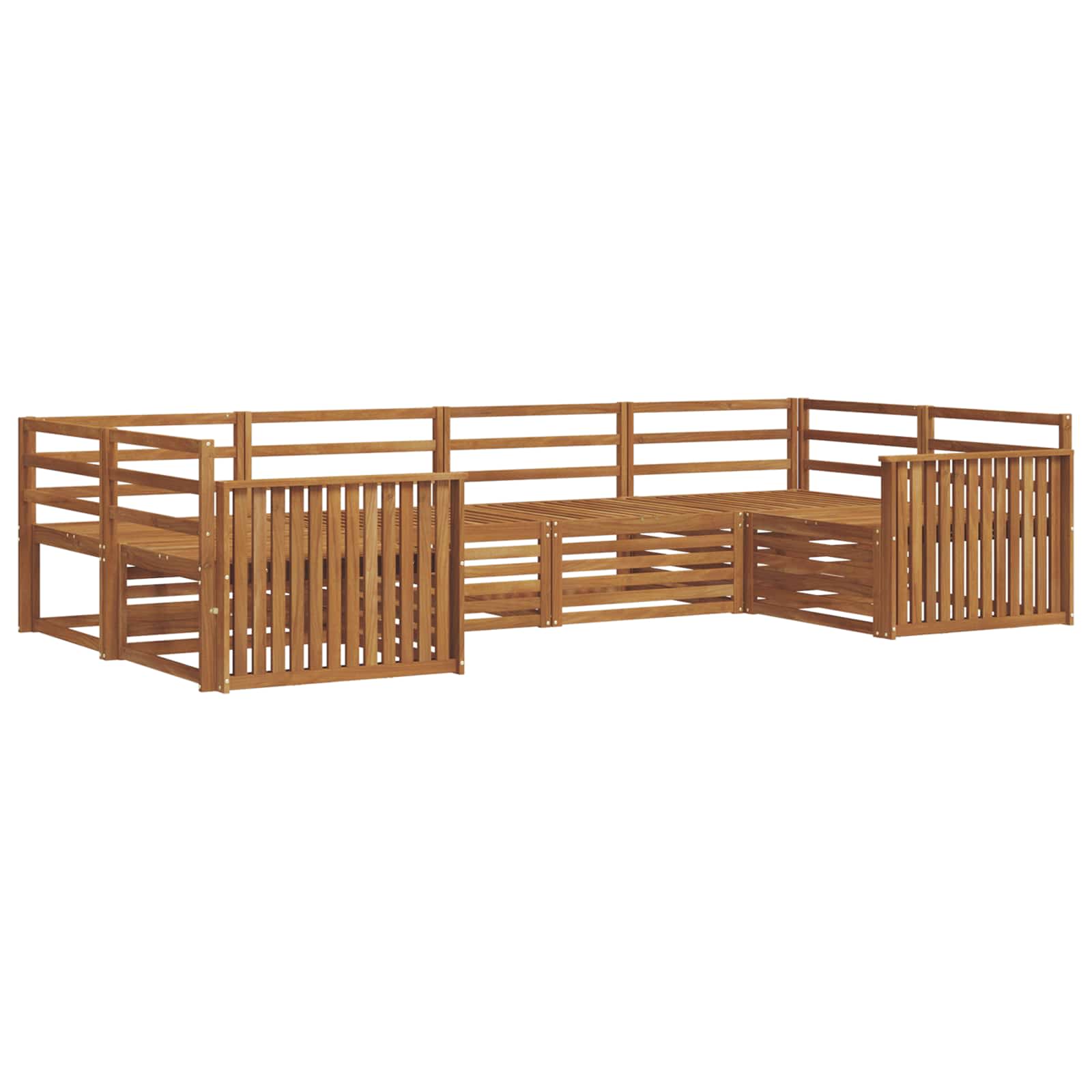 vidaXL Zestaw sof na zewnątrz 6 pcs Naturalny