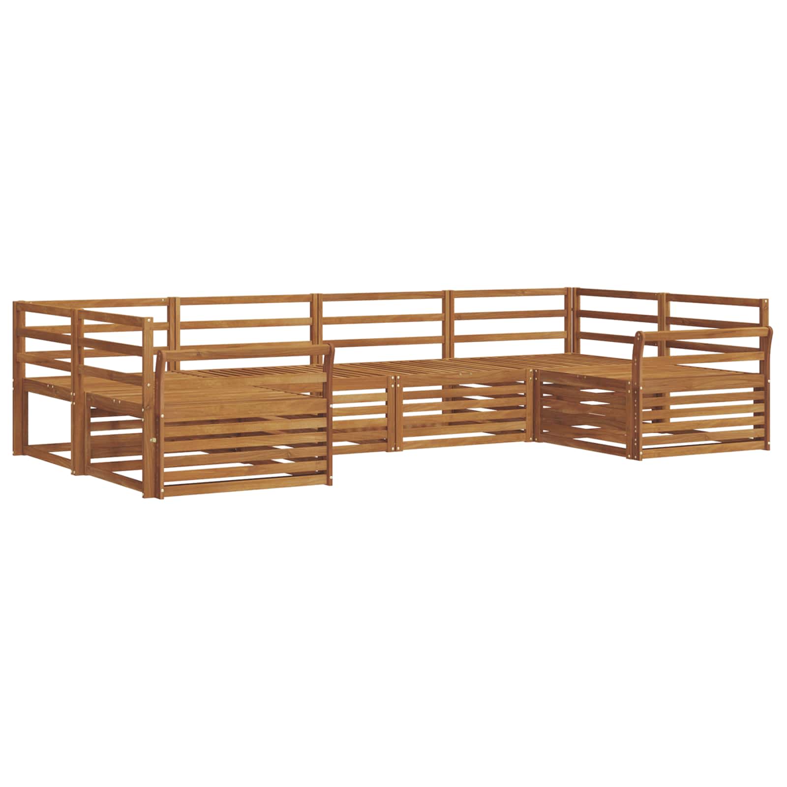 vidaXL Zestaw sof na zewnątrz 6 pcs Naturalny