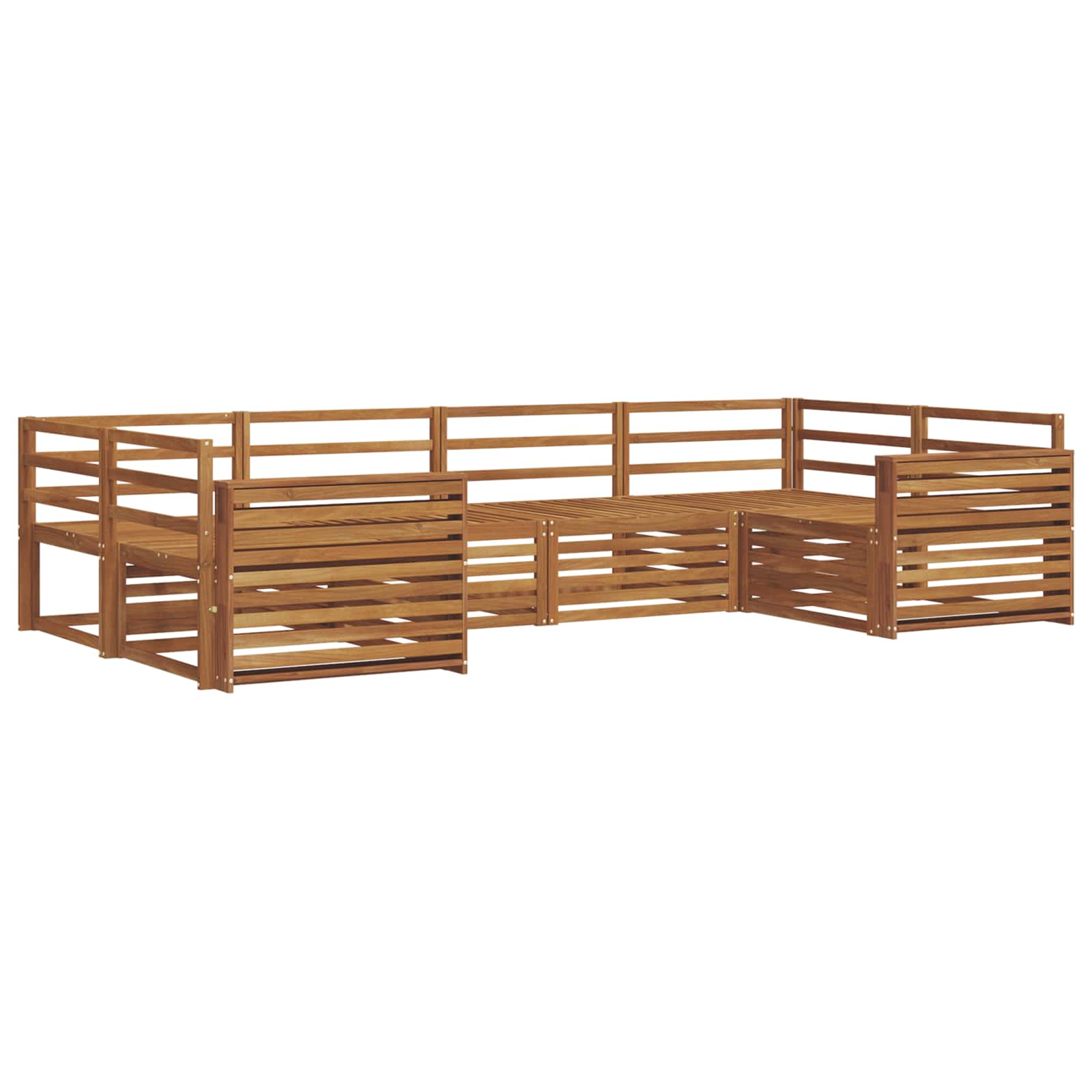 vidaXL Zestaw sof na zewnątrz 6 pcs Naturalny