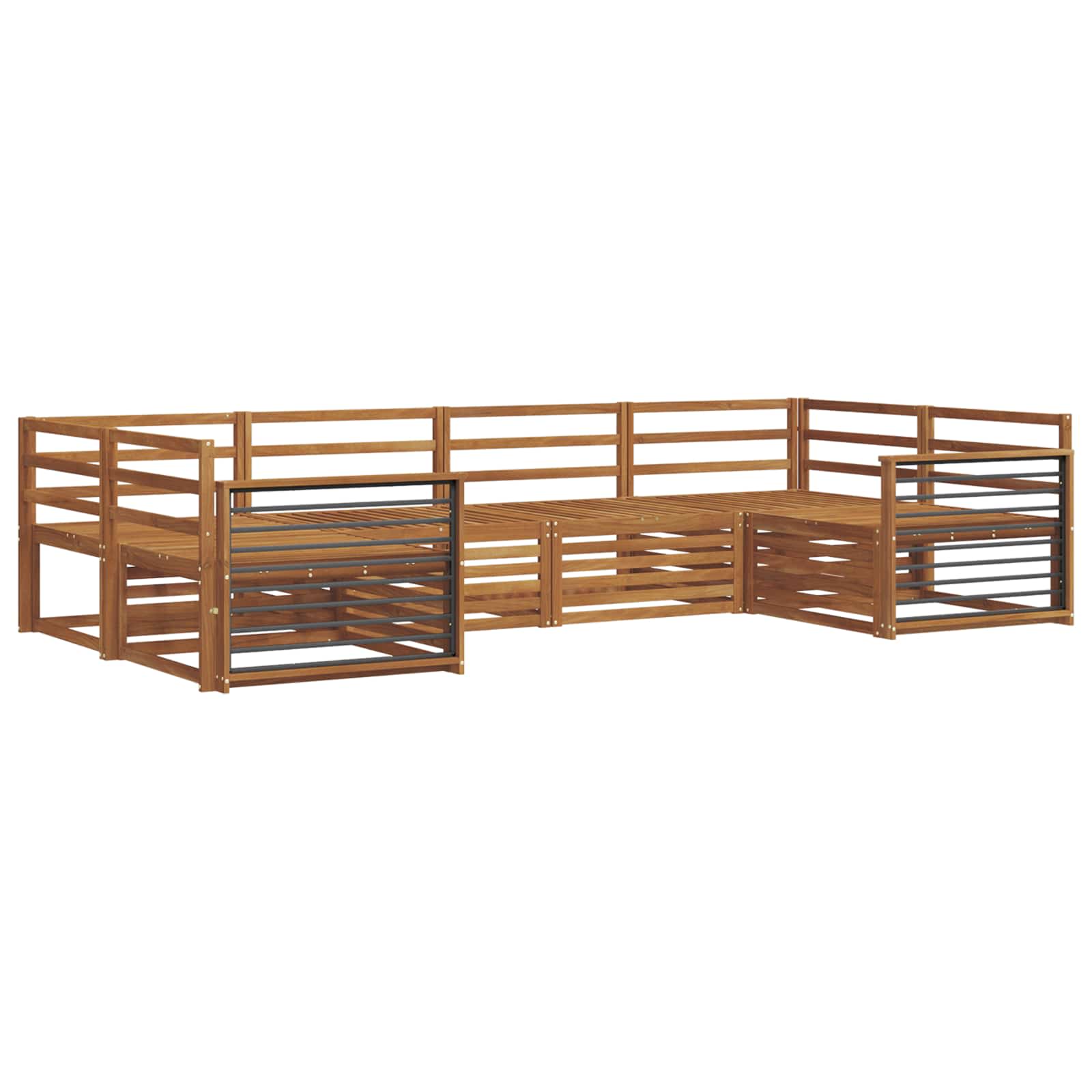 vidaXL Zestawy sof 6 pcs Naturalny Lite Drewno Akacji