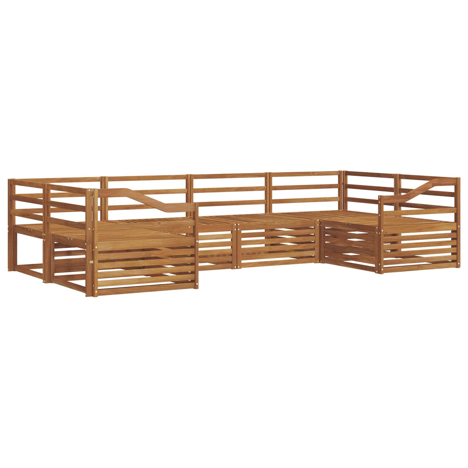 vidaXL Zestaw sof na zewnątrz 6 pcs Naturalny