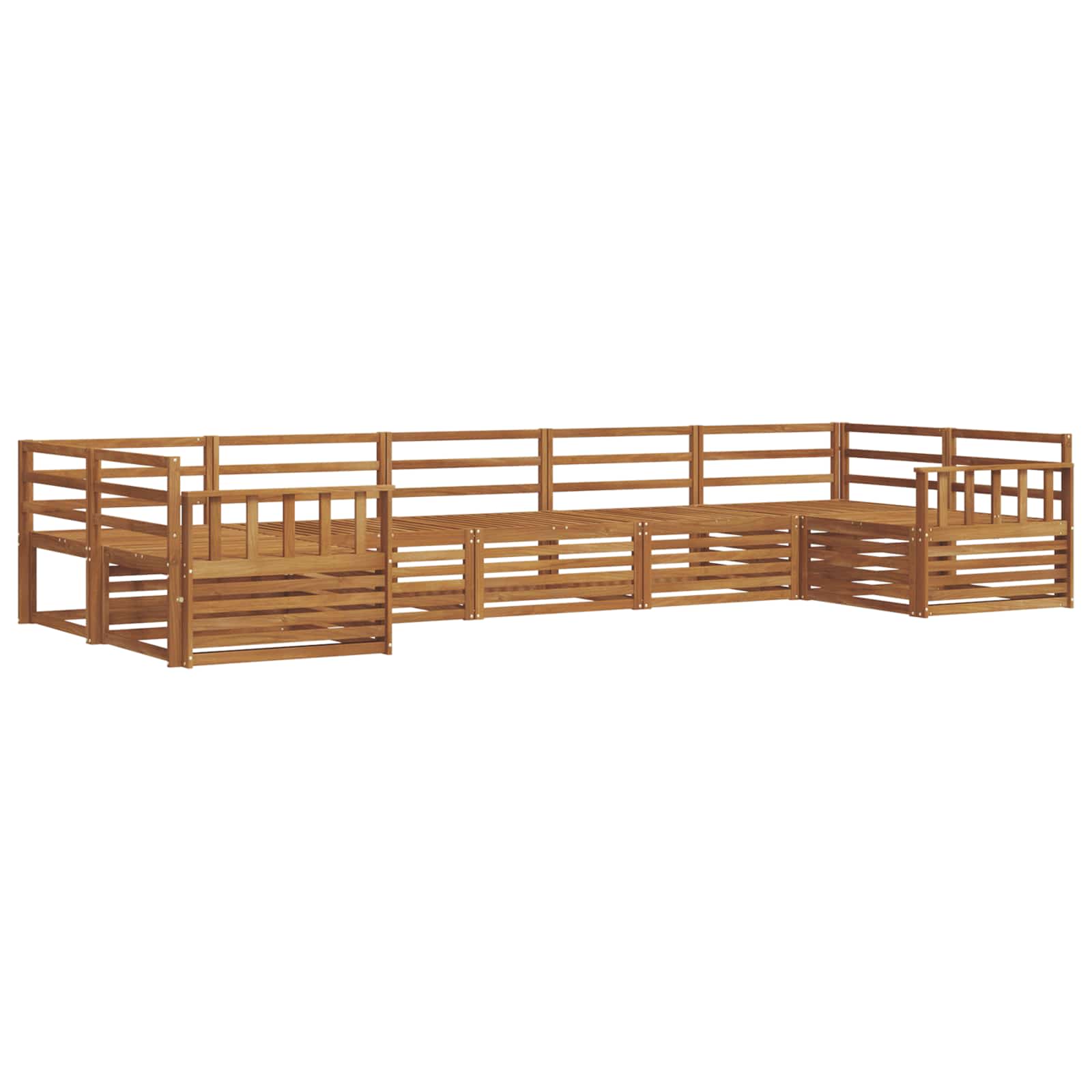 vidaXL Zestaw sof na zewnątrz 7 pcs Naturalny
