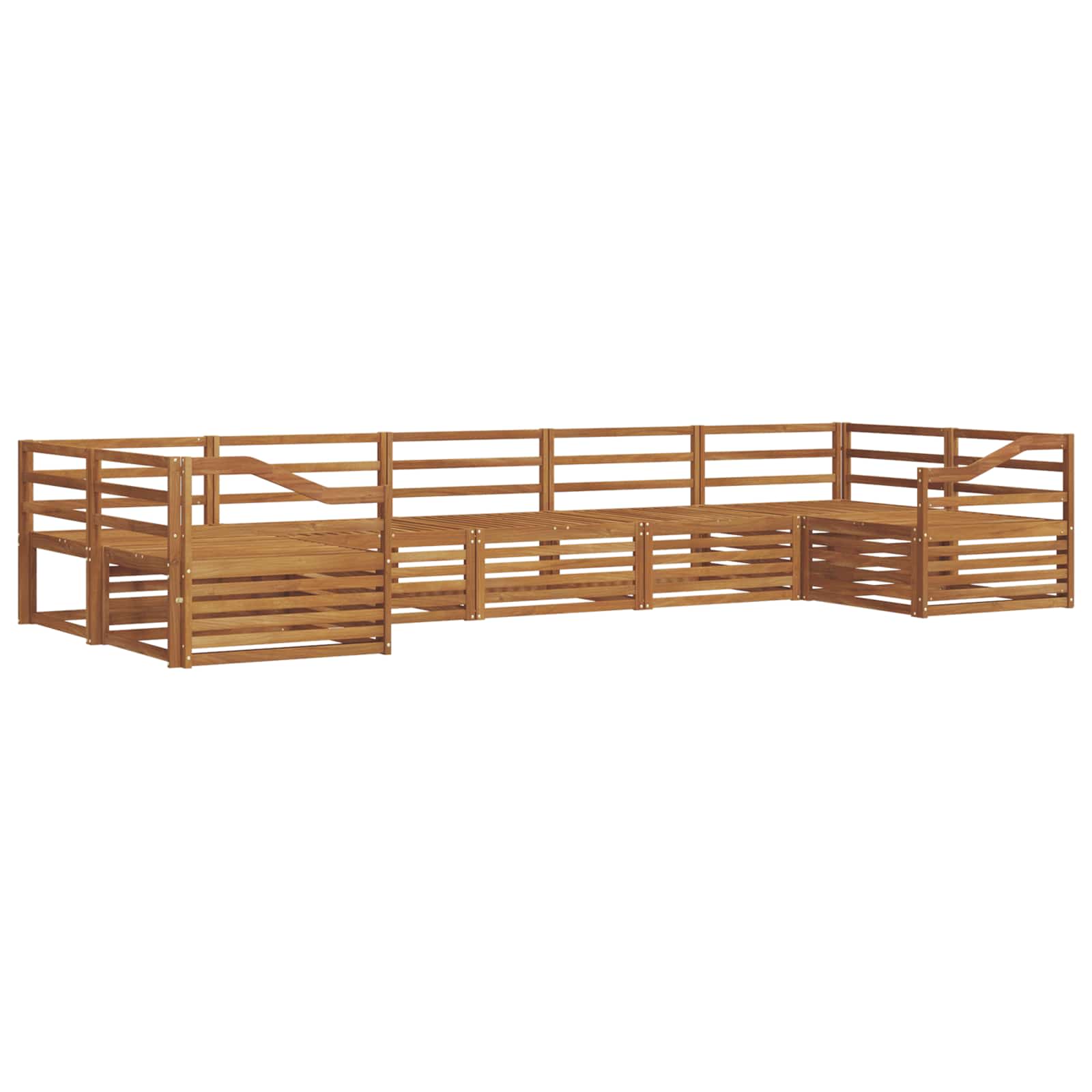 vidaXL Zestaw sof na zewnątrz 7 pcs Naturalny