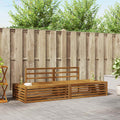 vidaXL Zestaw sof na zewnątrz Naturalny 203,5 x 83 x 73 cm