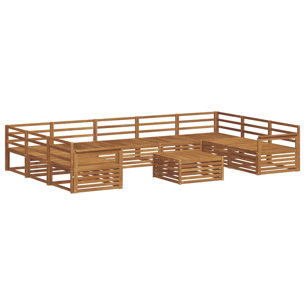 vidaXL Zestaw sof na zewnątrz 10 pcs Naturalny Lite Drewno Akacji