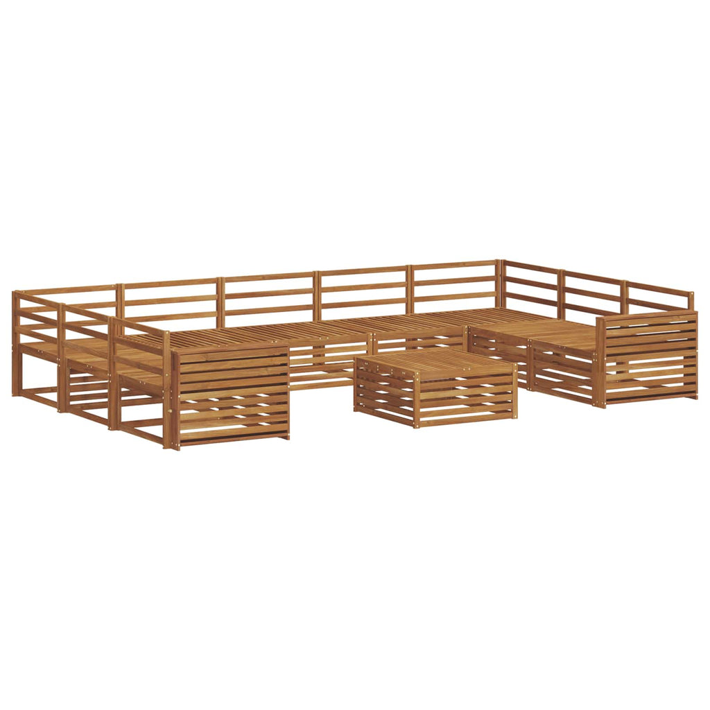 vidaXL Zestaw sof na zewnątrz 10 pcs Naturalny Lite Drewno Akacji