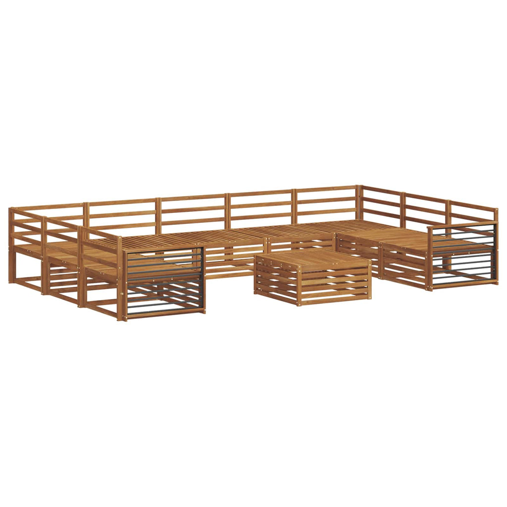 vidaXL Zestawy sof 10 pcs Naturalny Lite Drewno Akacji