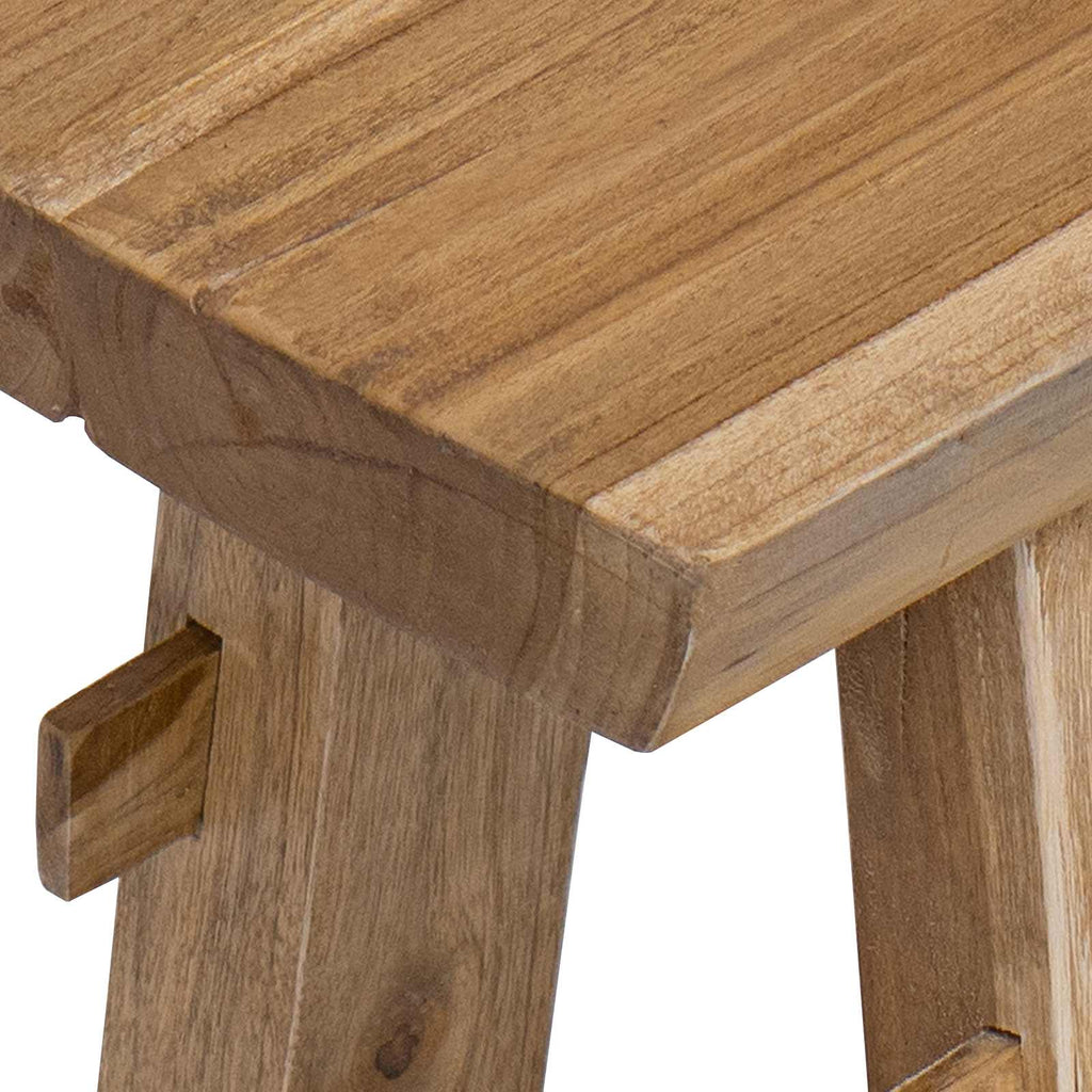vidaXL ławka Naturalny 100 x 29 x 43,5 cm Lite drewno teakowe