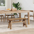 vidaXL ławka Naturalny 100 x 29 x 43,5 cm Lite drewno teakowe