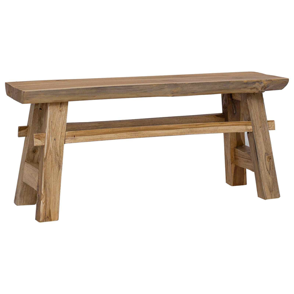 vidaXL ławka Naturalny 100 x 29 x 43,5 cm Lite drewno teakowe