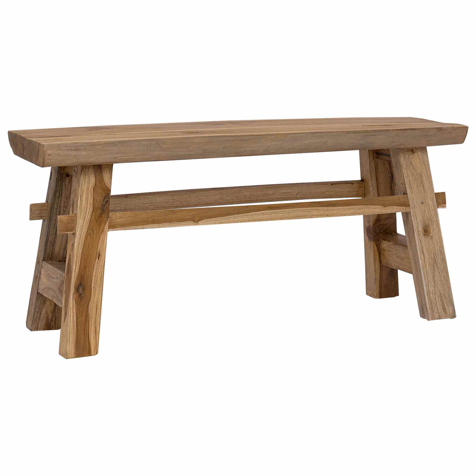 vidaXL ławka Naturalny 100 x 29 x 43,5 cm Lite drewno teakowe