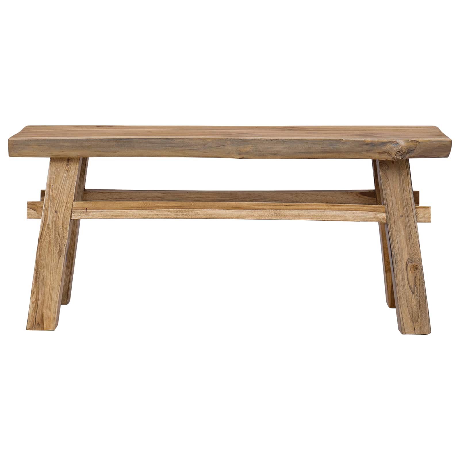 vidaXL ławka Naturalny 100 x 29 x 43,5 cm Lite drewno teakowe