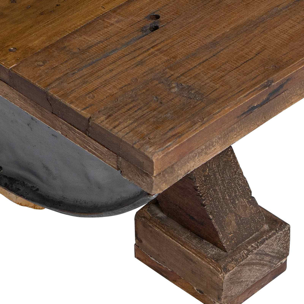 vidaXL Stolik kawowy Naturalny 90 x 50 x 35 cm drewno