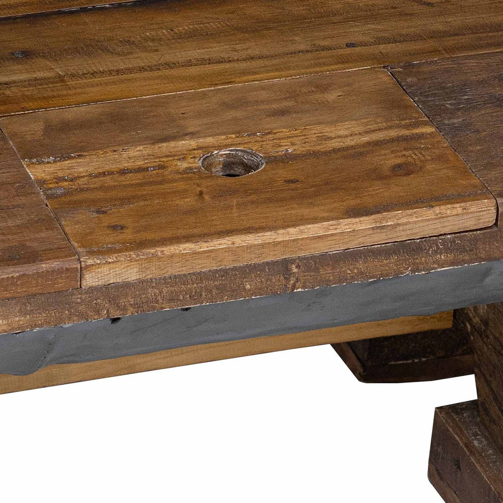 vidaXL Stolik kawowy Naturalny 90 x 50 x 35 cm drewno