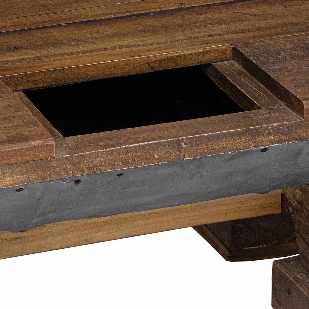 vidaXL Stolik kawowy Naturalny 90 x 50 x 35 cm drewno