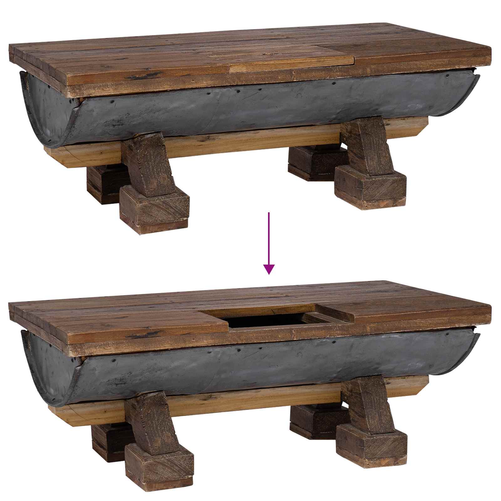 vidaXL Stolik kawowy Naturalny 90 x 50 x 35 cm drewno