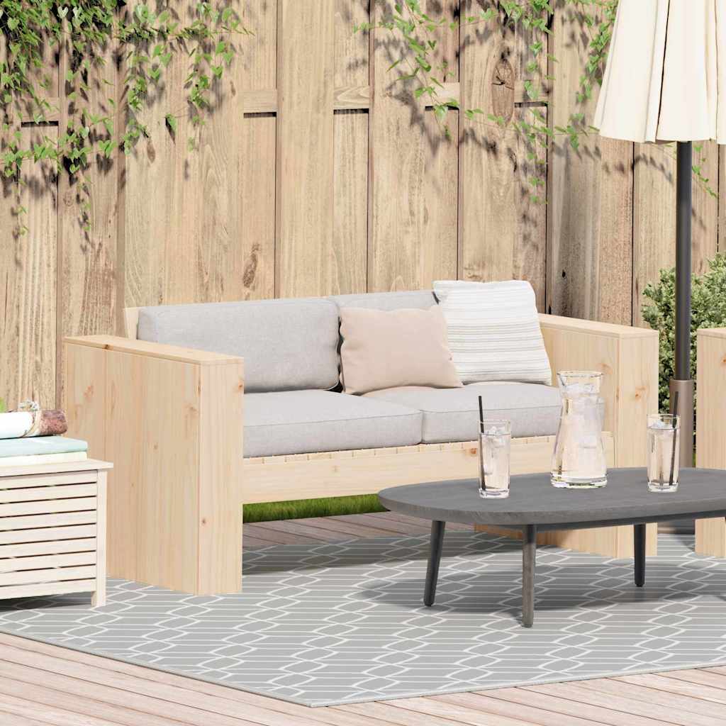 vidaXL Sofa Ogrodowa Naturalny 134 x 60 x 62 cm Lite drewno sosnowe