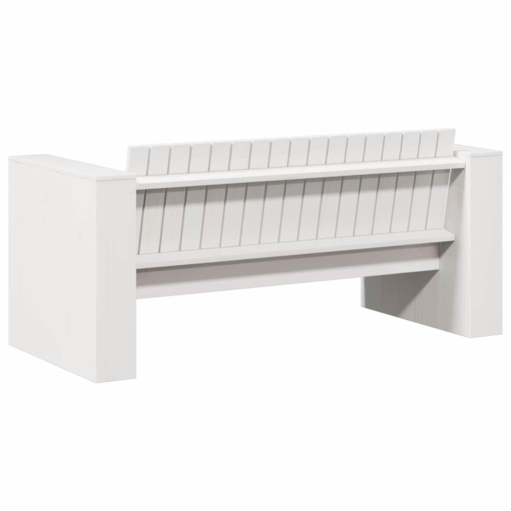 vidaXL Sofa Ogrodowa Biały 134 x 60 x 62 cm Lite drewno sosnowe