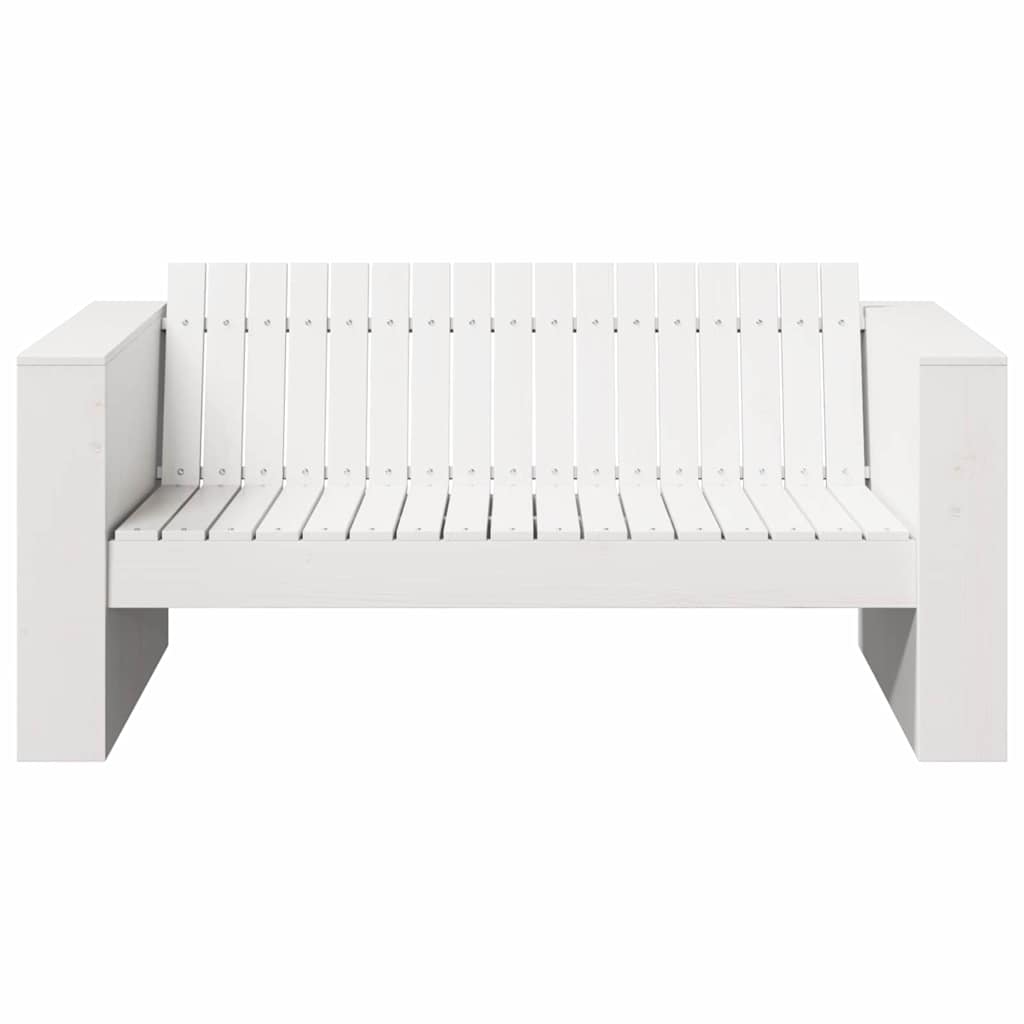 vidaXL Sofa Ogrodowa Biały 134 x 60 x 62 cm Lite drewno sosnowe