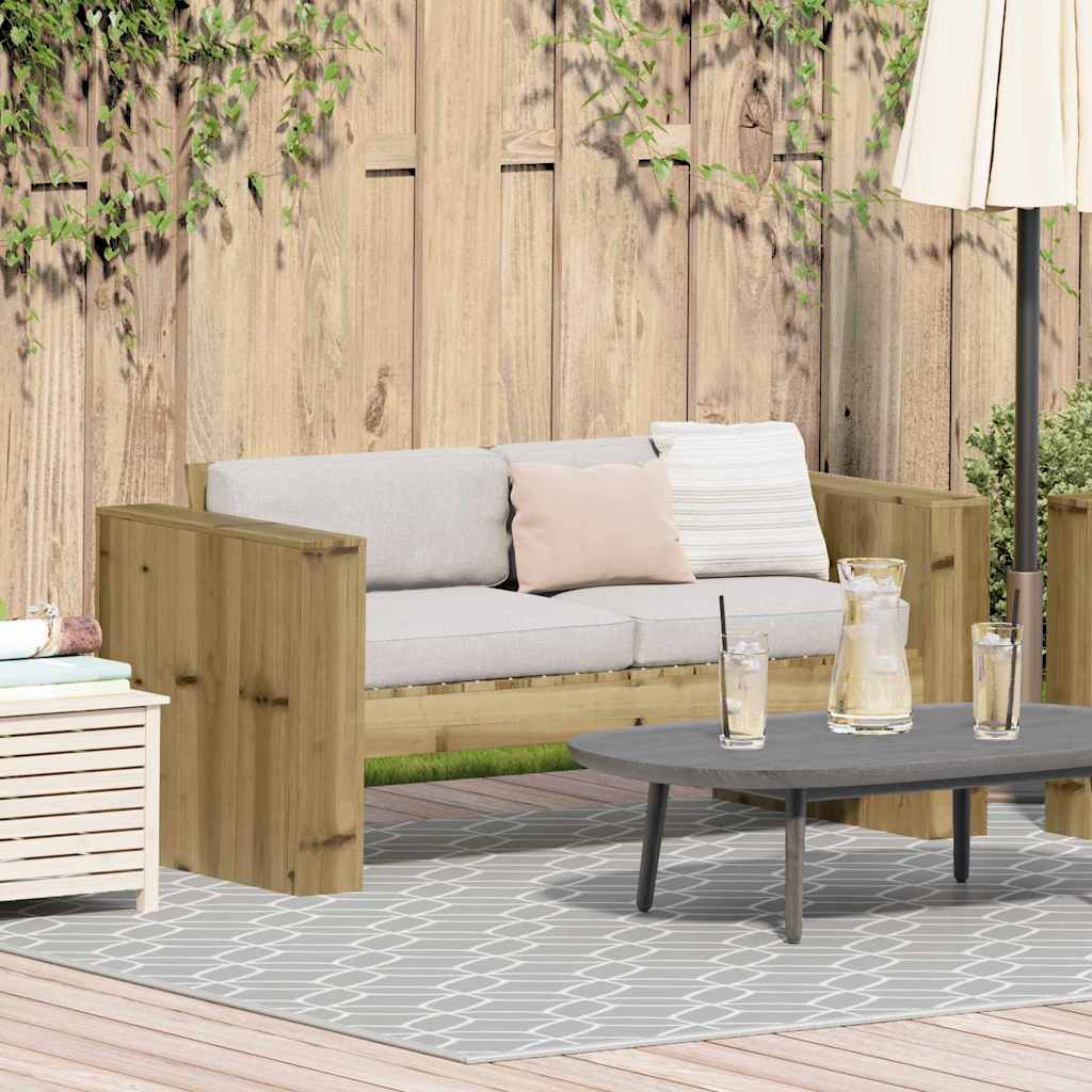 vidaXL Sofa Ogrodowa Zielony 134 x 60 x 62 cm Lite drewno sosnowe