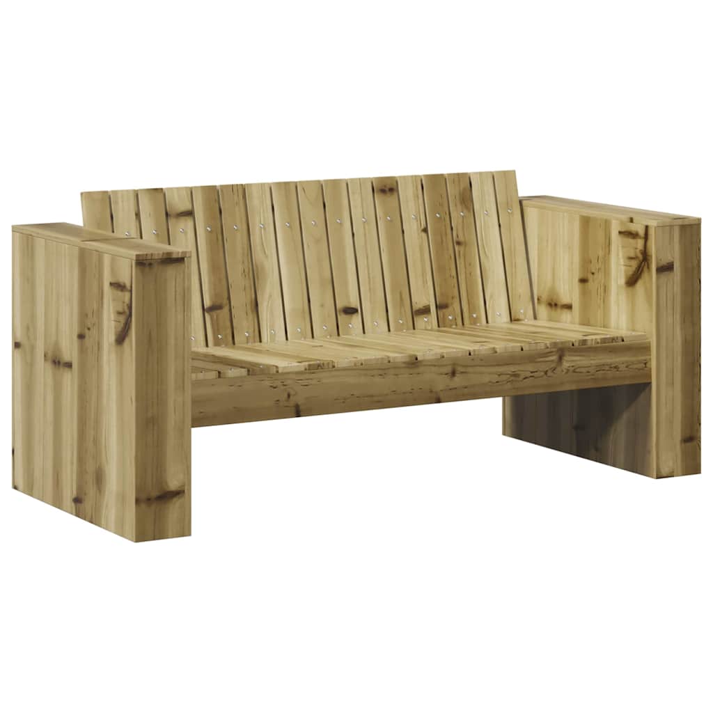 vidaXL Sofa Ogrodowa Zielony 134 x 60 x 62 cm Lite drewno sosnowe