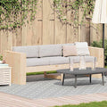 vidaXL Sofa Ogrodowa Naturalny 185,5 x 60 x 62 cm Lite drewno sosnowe