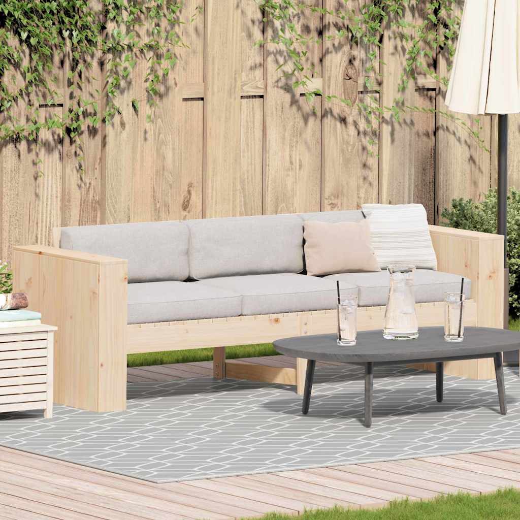 vidaXL Sofa Ogrodowa Naturalny 185,5 x 60 x 62 cm Lite drewno sosnowe