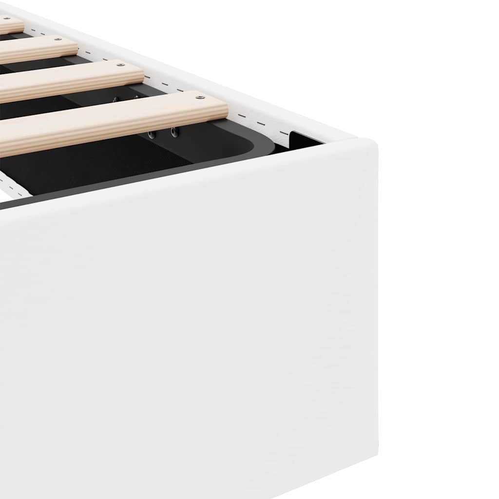 vidaXL Łóżko z miejscem do przechowywania Biały 100 x 203 cm ekoskóra