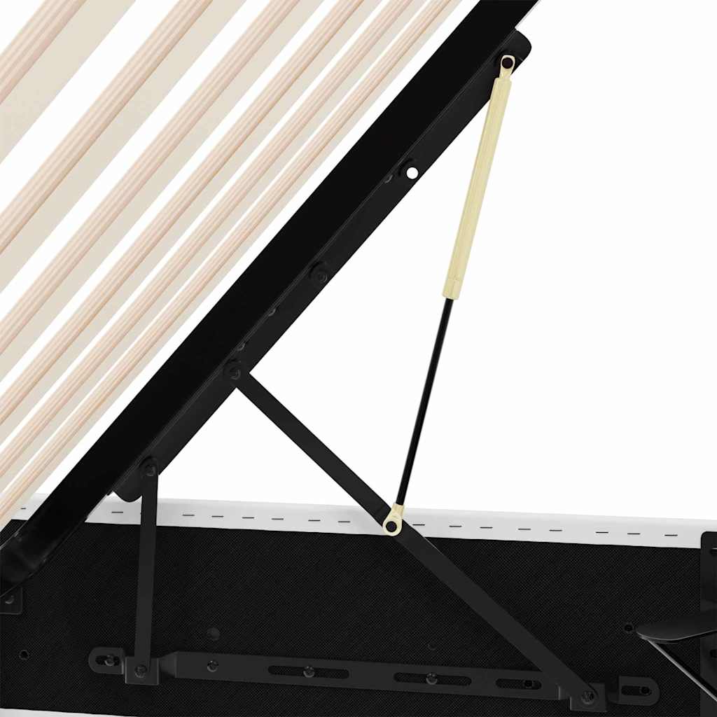vidaXL Łóżko z miejscem do przechowywania Biały 100 x 203 cm ekoskóra
