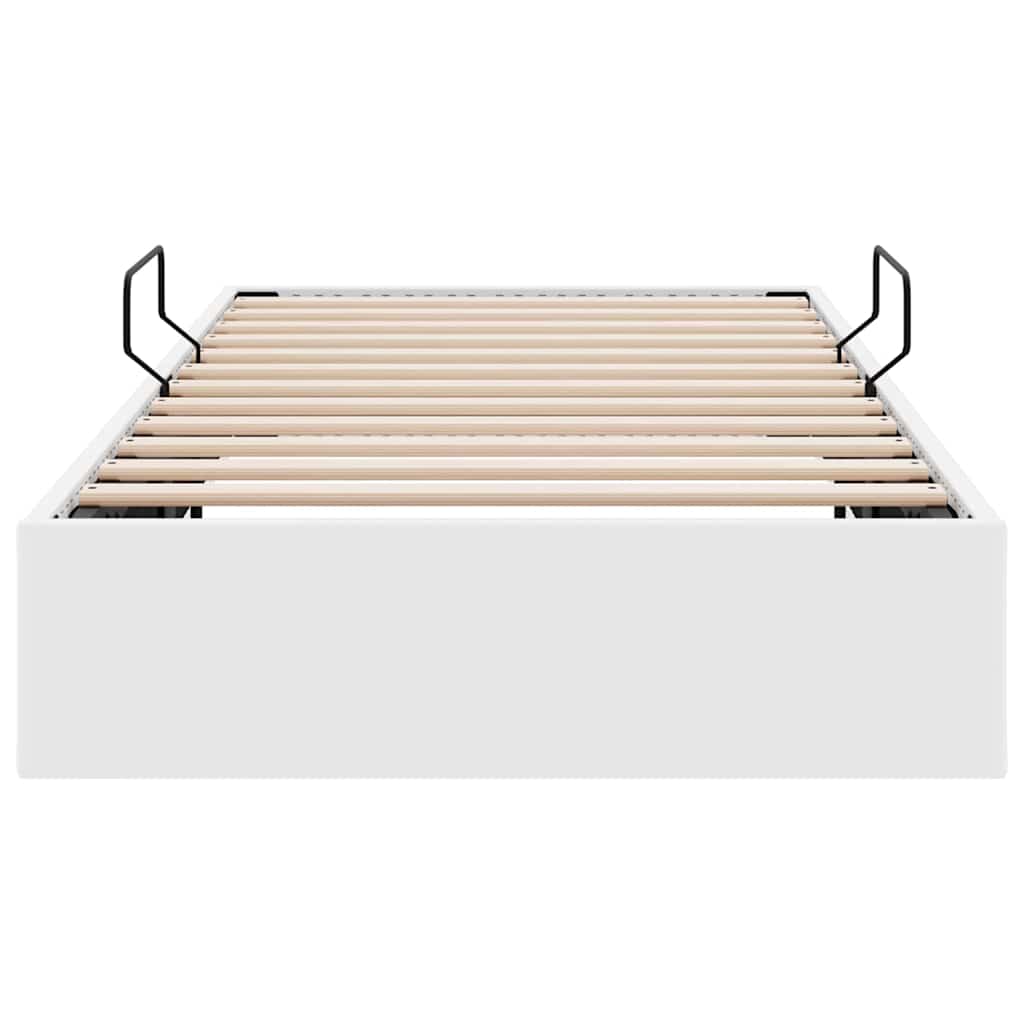 vidaXL Łóżko z miejscem do przechowywania Biały 100 x 203 cm ekoskóra