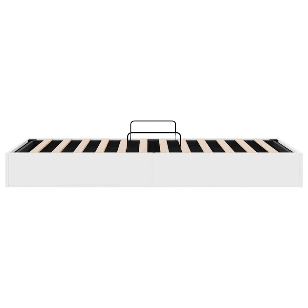 vidaXL Łóżko z miejscem do przechowywania Biały 100 x 203 cm ekoskóra