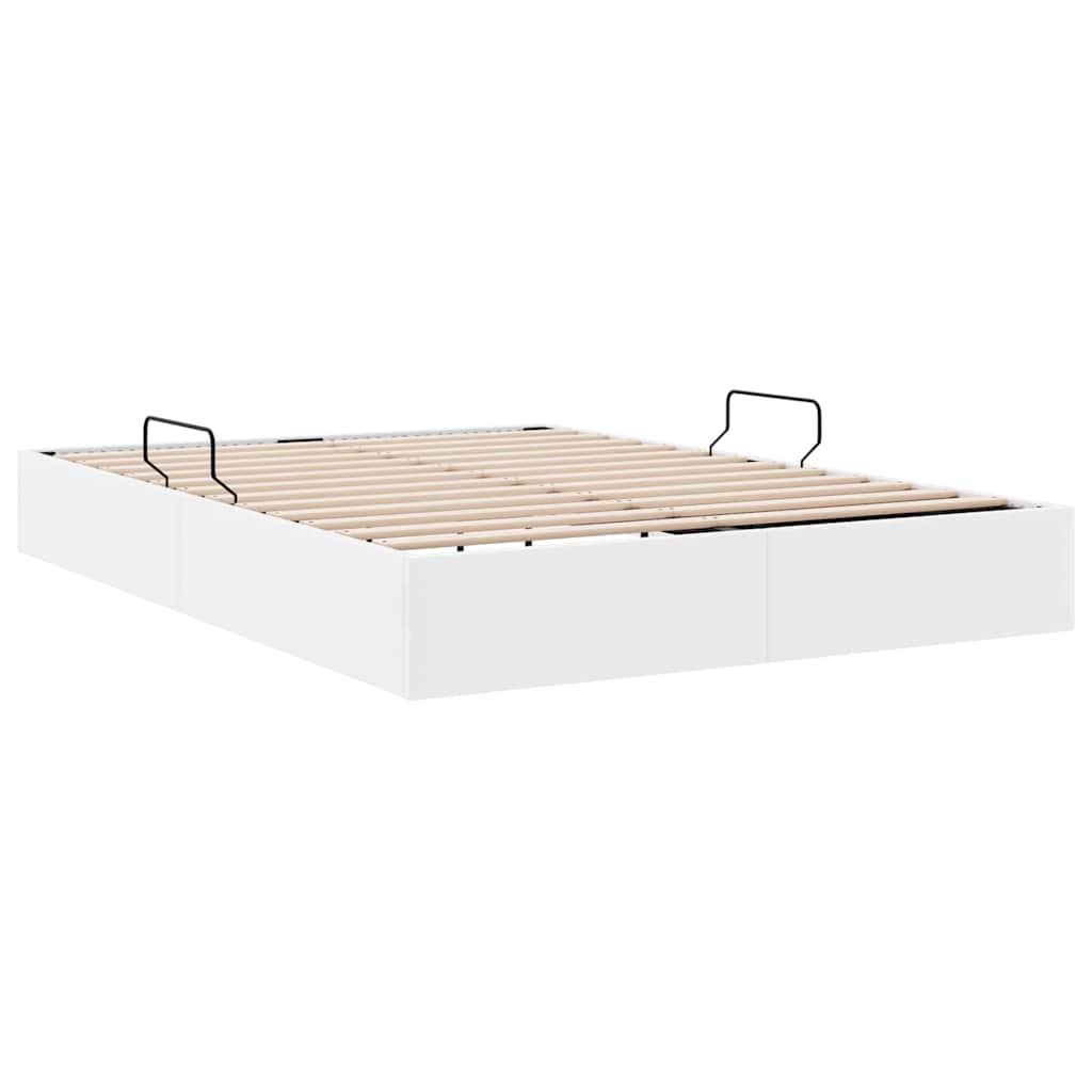 vidaXL Łóżko z miejscem do przechowywania Czysta Biała 137 x 190 cm