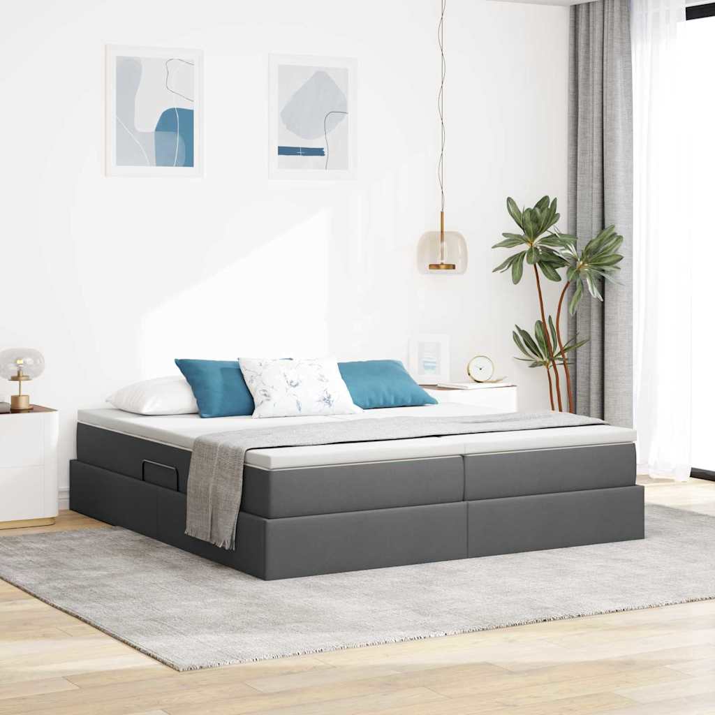 vidaXL Łóżko z miejscem na przechowywanie i materacem 180 x 200 cm