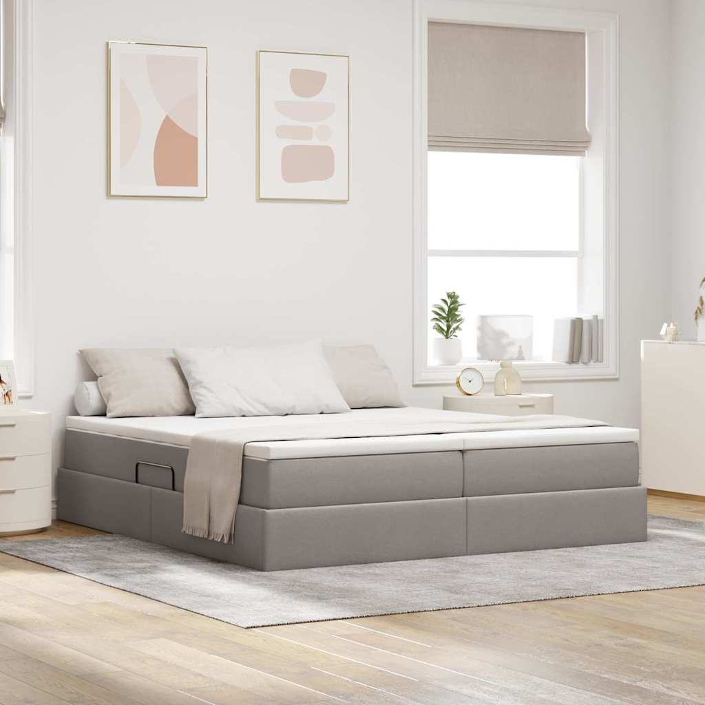 vidaXL Łóżko z miejscem na przechowywanie i materacem 180 x 200 cm