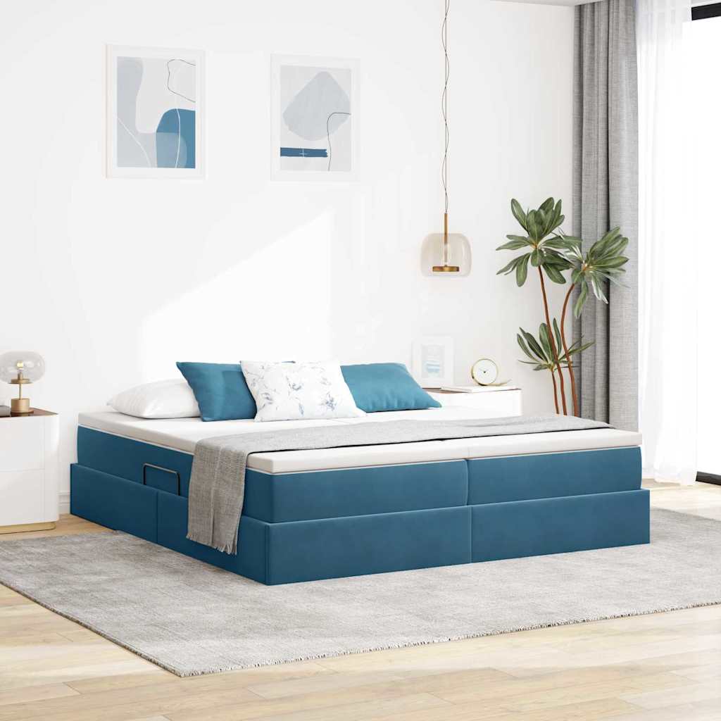 vidaXL Łóżko z miejscem na przechowywanie i materacem 180 x 200 cm