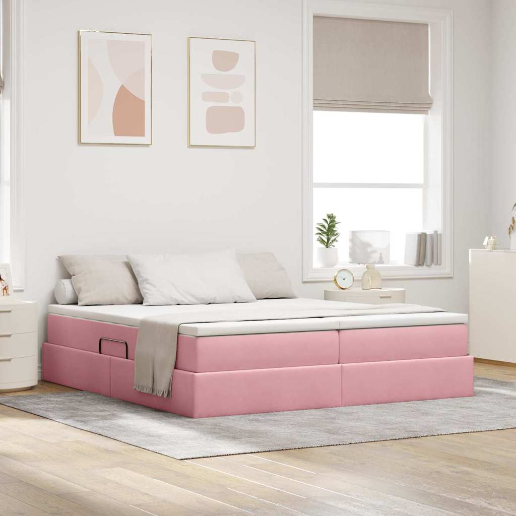 vidaXL Łóżko z miejscem na przechowywanie i materacem 200 x 200 cm