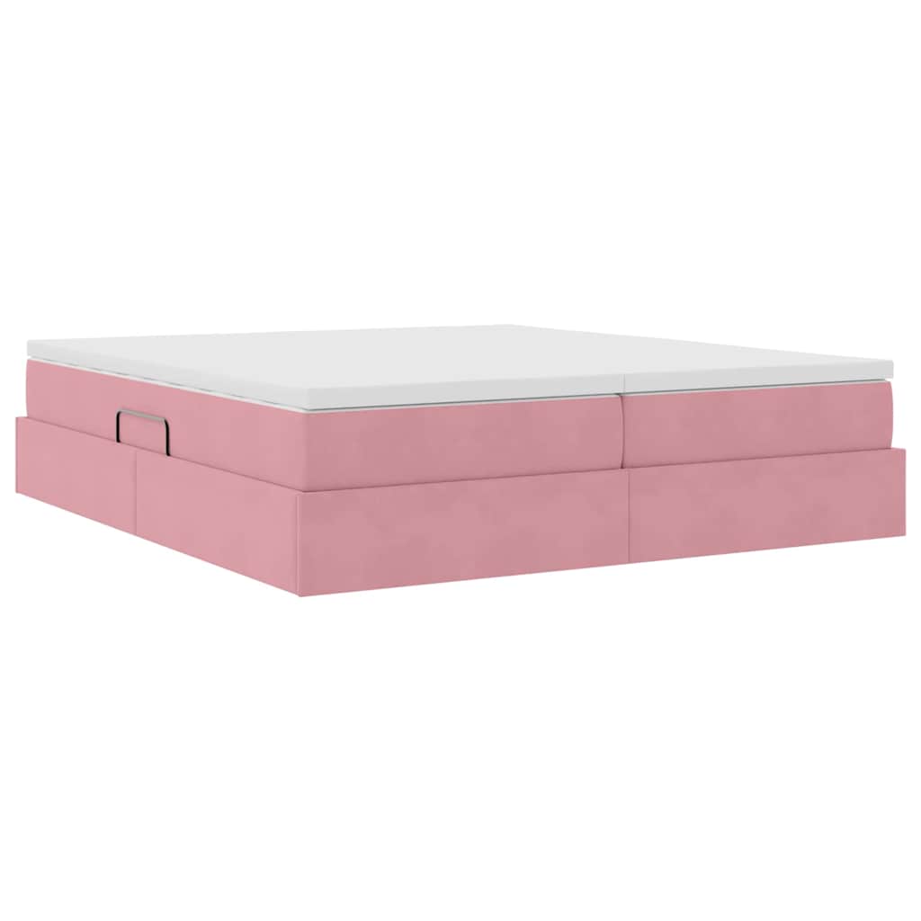 vidaXL Łóżko z miejscem na przechowywanie i materacem 200 x 200 cm