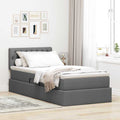 vidaXL Łóżko z miejscem na przechowywanie i materacem Ciemnoszary