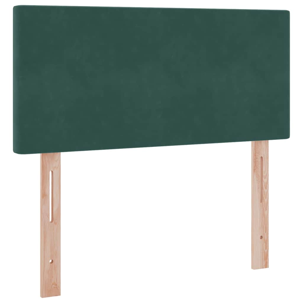 vidaXL Łóżko z miejscem do przechowywania Ciemna zieleń 100 x 200 cm