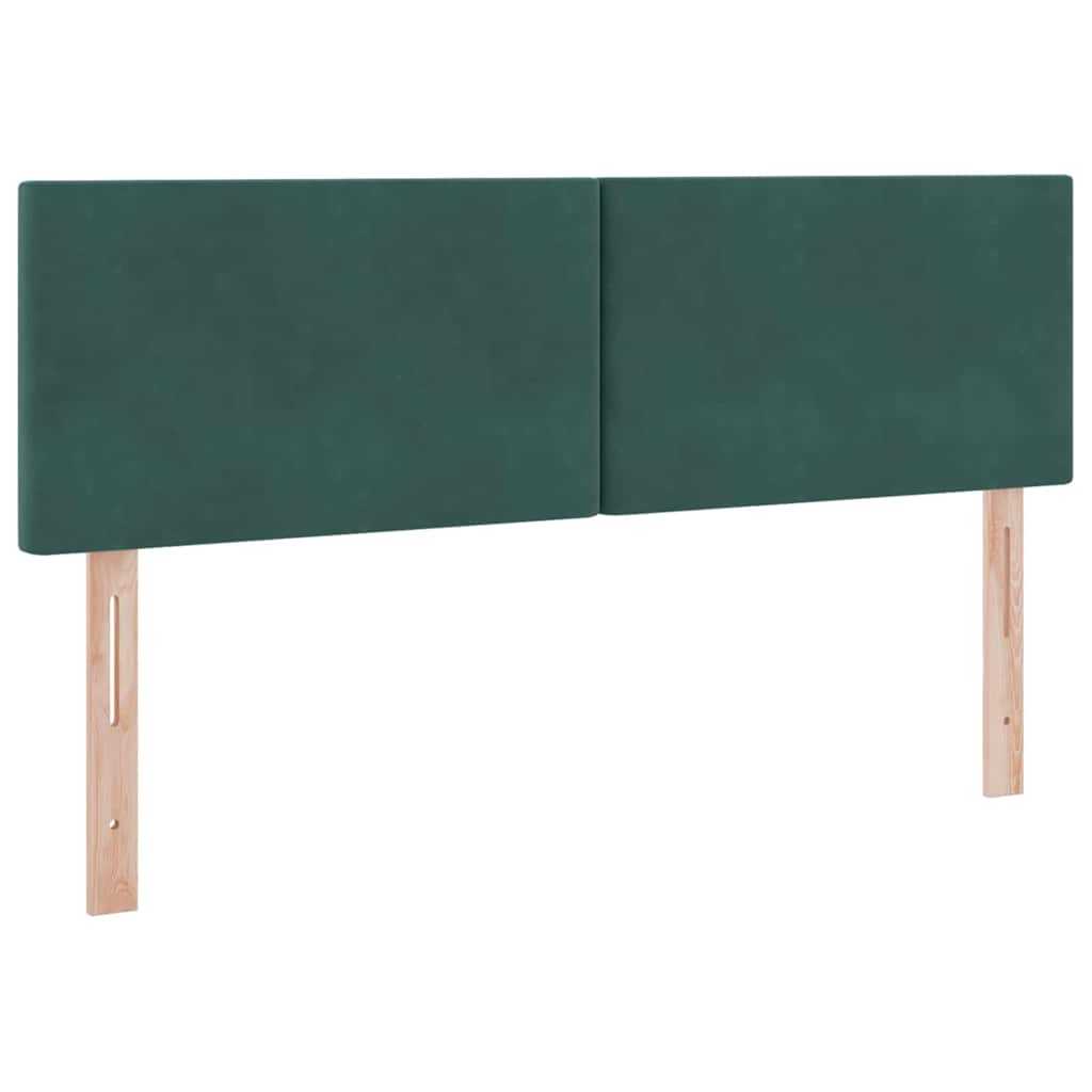 vidaXL Łóżko z miejscem do przechowywania Ciemna zieleń 140 x 200 cm