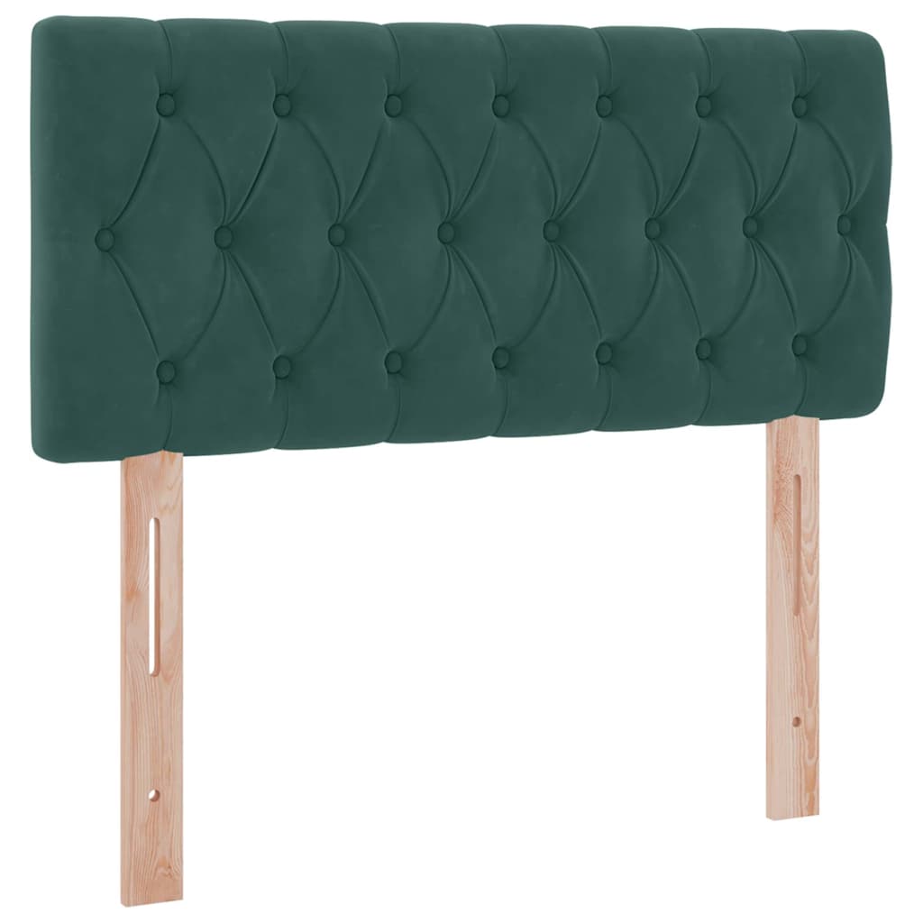 vidaXL Łóżko z miejscem do przechowywania Ciemna zieleń 100 x 200 cm