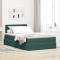 vidaXL Łóżko z miejscem do przechowywania Ciemna zieleń 120 x 200 cm