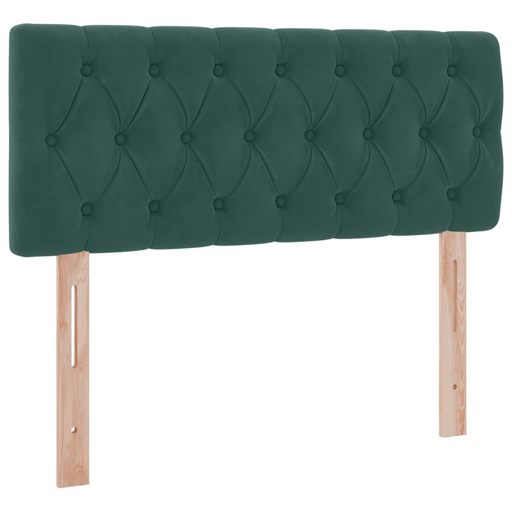 vidaXL Łóżko z miejscem do przechowywania Ciemna zieleń 120 x 200 cm