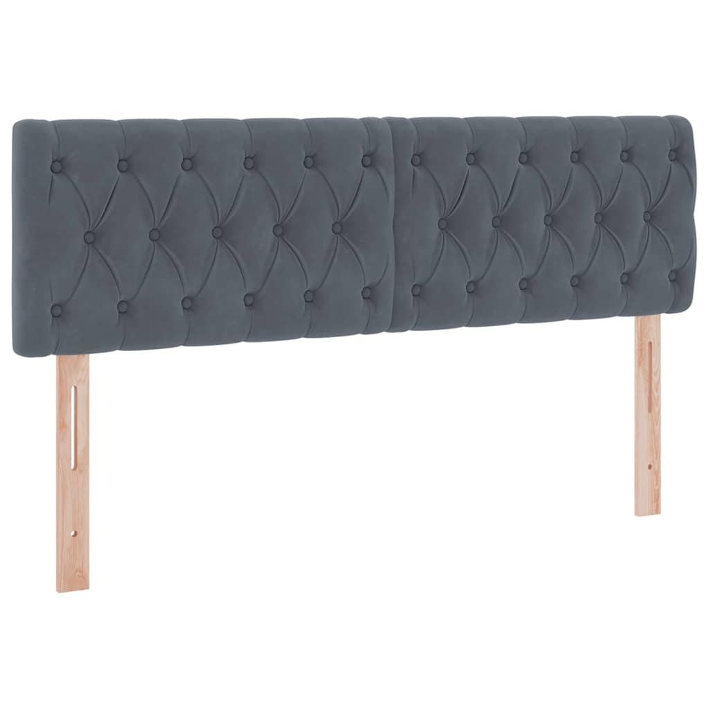 vidaXL Łóżko z miejscem do przechowywania Ciemnoszary 140 x 190 cm