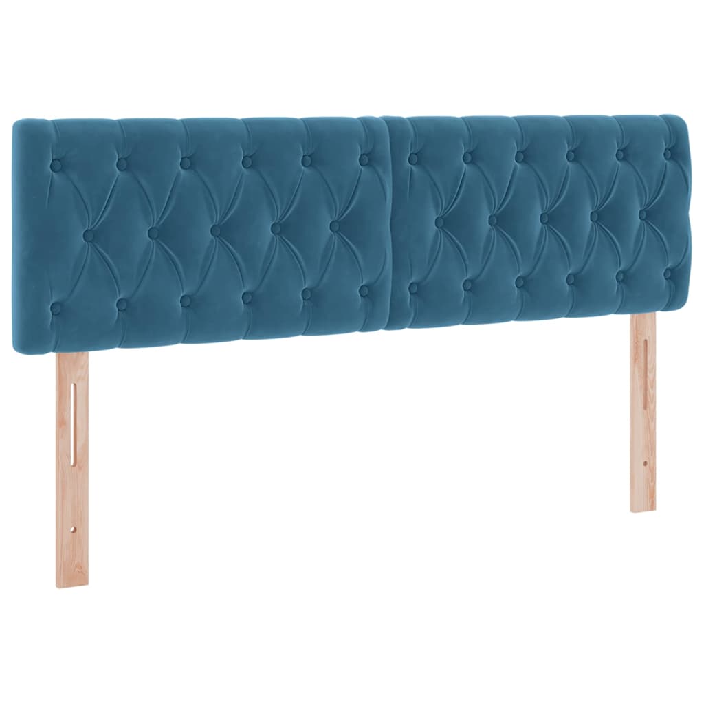 vidaXL Łóżko z miejscem do przechowywania Ciemnoniebieski 140 x 190 cm
