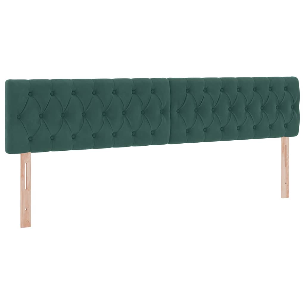 vidaXL Łóżko z miejscem do przechowywania Ciemna zieleń 200 x 200 cm