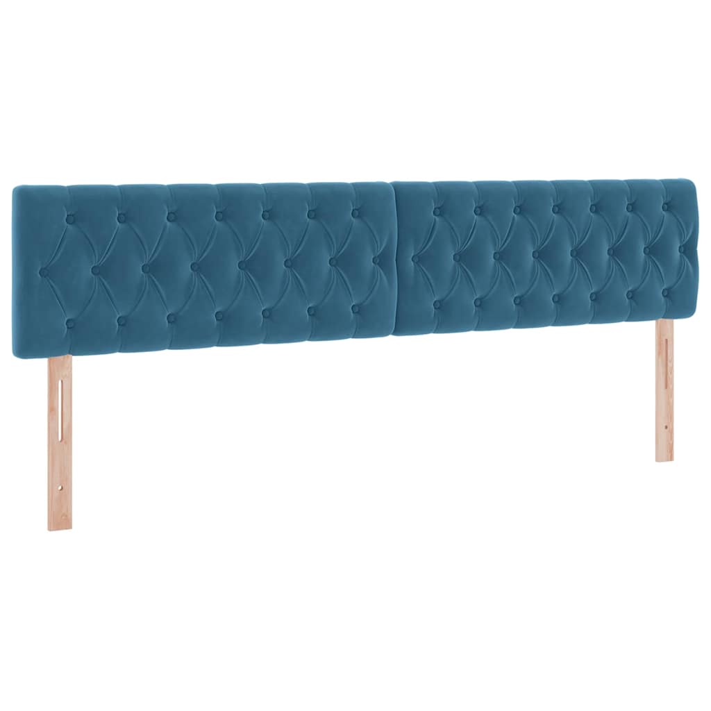 vidaXL Łóżko z miejscem do przechowywania Ciemnoniebieski 200 x 200 cm