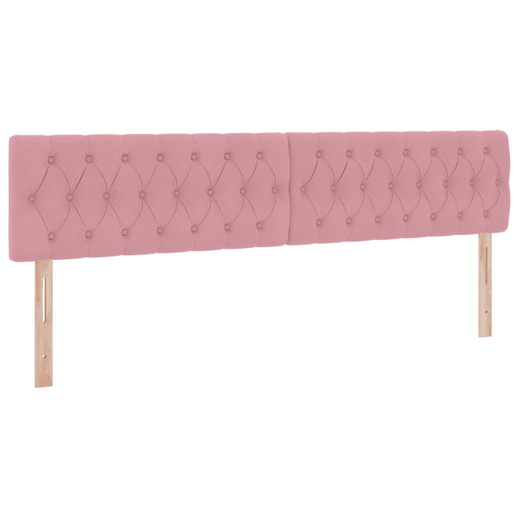 vidaXL Łóżko z miejscem do przechowywania Różowy 200 x 200 cm Aksamit