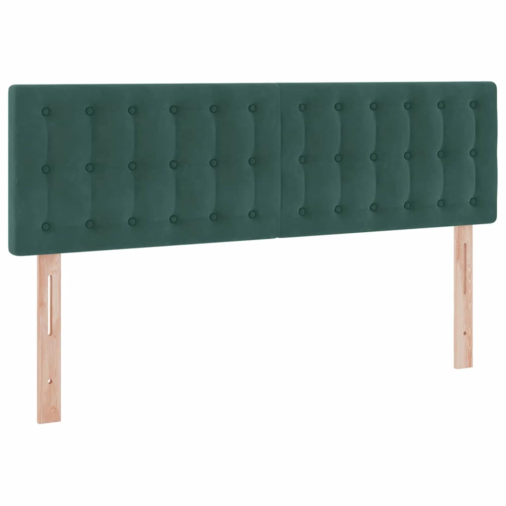 vidaXL Łóżko z miejscem do przechowywania Ciemna zieleń 140 x 190 cm